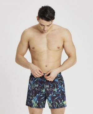 Arena Allover Beach Shorts Svarta Olika Färger | YZP85W-930