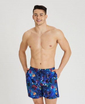 Arena Allover Print Beach Shorts Svarta Olika Färger | XUX66E-614