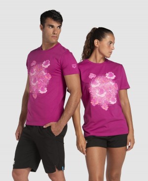 Arena Breast Cancer Awareness Kollektion T-Shirt Lila | LOF25S-552