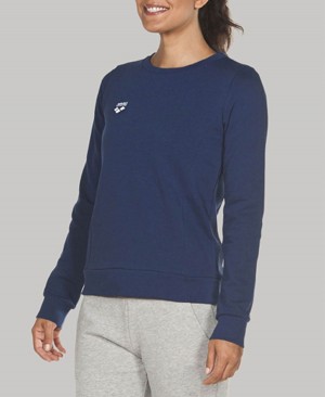 Arena Essential Crew Sweatshirt Marinblå | HUU13L-063