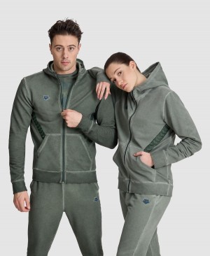 Arena Icons Hooded Jacka Olivgröna | QZS24B-415