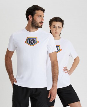 Arena Pride Kollektion T-Shirt Vita | OVB49H-460