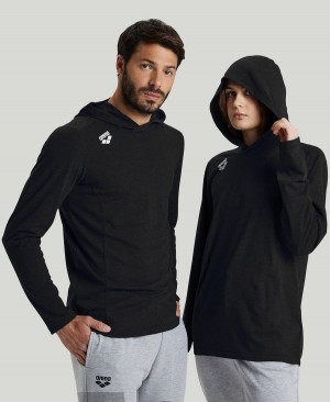 Arena Team Hooded Panel T-Shirt Svarta | ZCQ14B-869