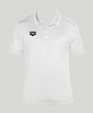 Arena Team Line Tech Korta Sleeve Polotröja Vita | QUY73Y-818