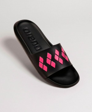 Arena Urban Badtofflor Sandaler Svarta Rosa | ZDV14I-710