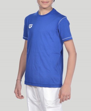 Arena Youth Team Line Korta Sleeve T-Shirt Blå | EDW21A-488