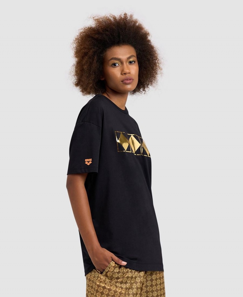 Arena 50th Anniversary Gold T-Shirt Svarta | PRH81F-718