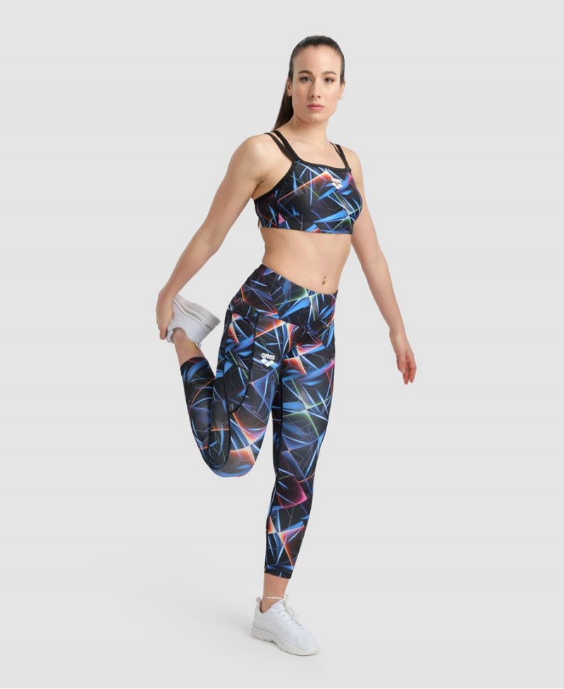 Arena Allover 7/8 Panel Leggings Svarta Olika Färger | ZNM31L-788