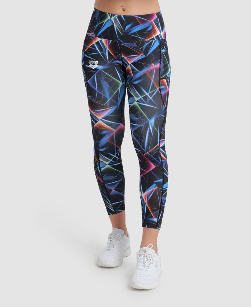 Arena Allover 7/8 Panel Leggings Svarta Olika Färger | ZNM31L-788