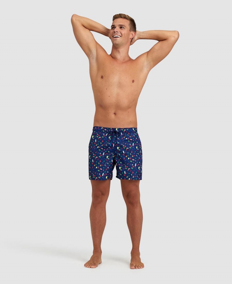 Arena Allover Beach Shorts Marinblå Olika Färger | HDW54Q-592