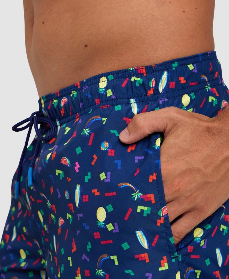 Arena Allover Beach Shorts Marinblå Olika Färger | HDW54Q-592