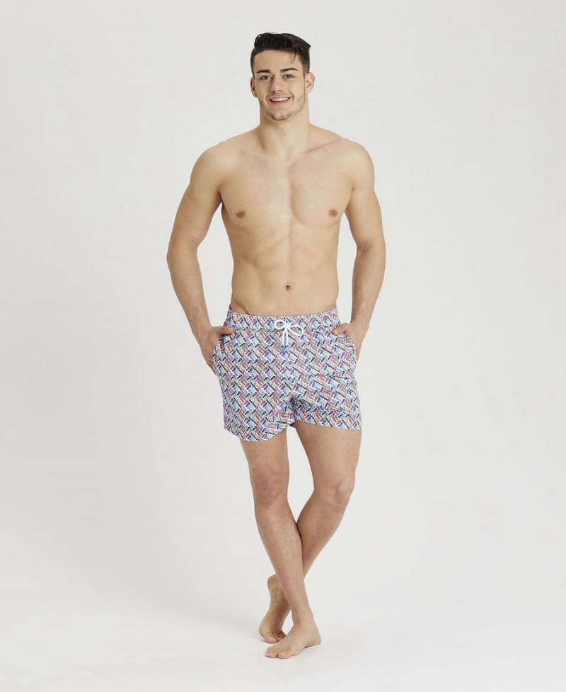 Arena Allover Beach Shorts Vita Olika Färger | FNR06U-964