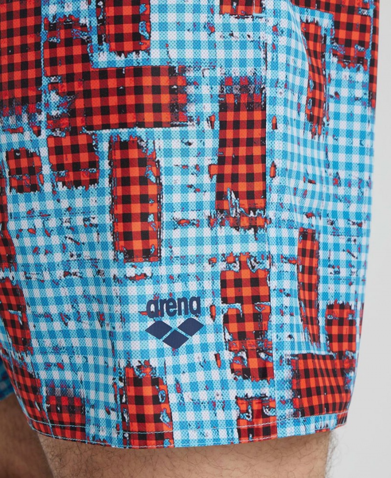 Arena Allover Print Beach Shorts Röda Olika Färger | EHF38S-121