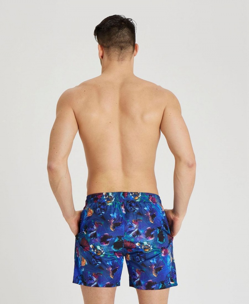 Arena Allover Print Beach Shorts Svarta Olika Färger | XUX66E-614