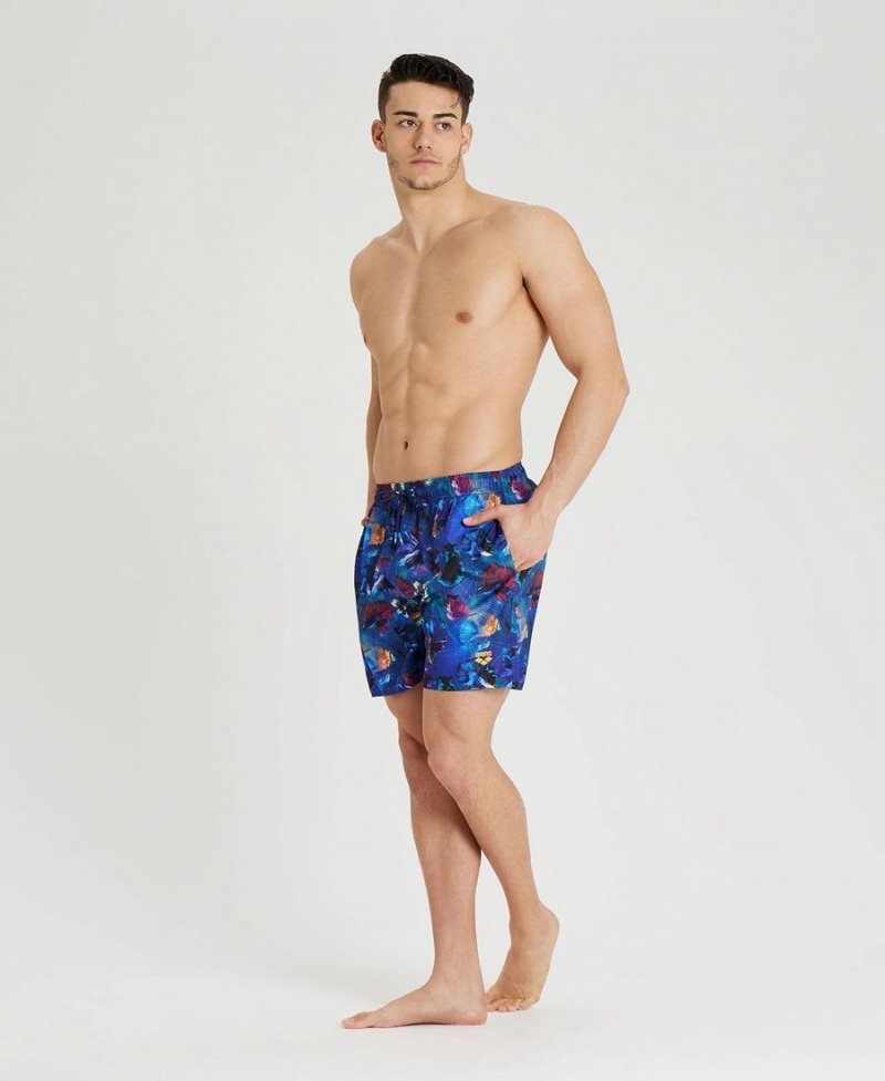 Arena Allover Print Beach Shorts Svarta Olika Färger | XUX66E-614