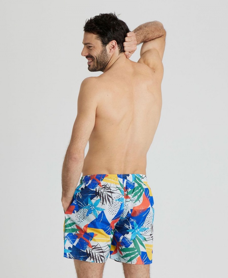 Arena Allover Print Beach Shorts Vita Olika Färger | DVZ23Q-706