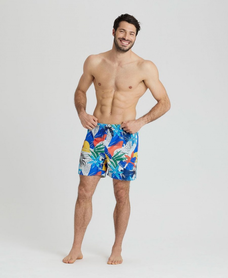 Arena Allover Print Beach Shorts Vita Olika Färger | DVZ23Q-706