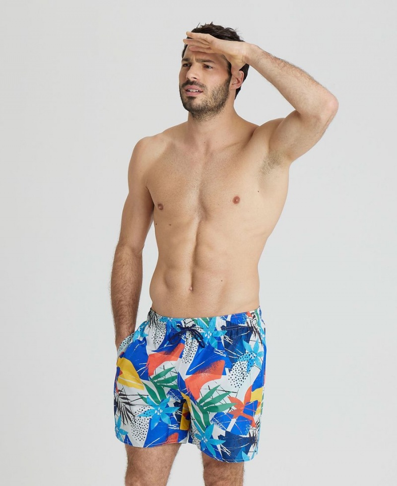 Arena Allover Print Beach Shorts Vita Olika Färger | DVZ23Q-706