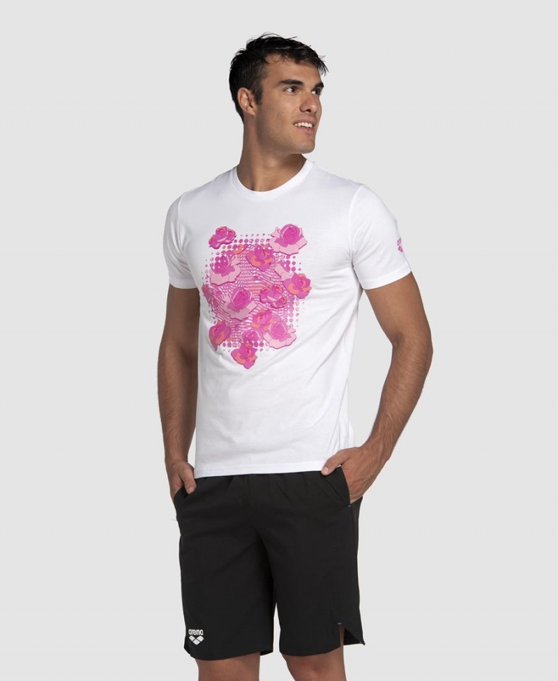 Arena Breast Cancer Awareness Kollektion T-Shirt Vita Rosa | MLN17S-000