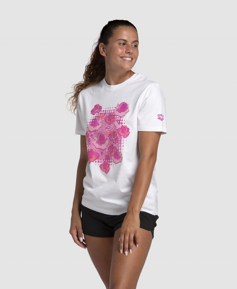 Arena Breast Cancer Awareness Kollektion T-Shirt Vita Rosa | MLN17S-000