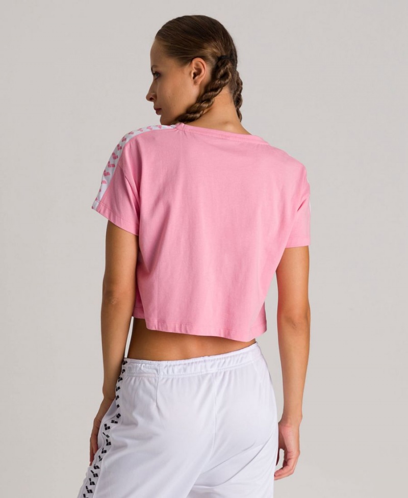 Arena Corrine Team Crop T-Shirt Rosa | DEE96O-737