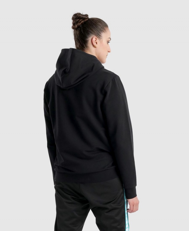 Arena Diamonds Solid Hoodie Svarta Vita | ZSP02Z-462