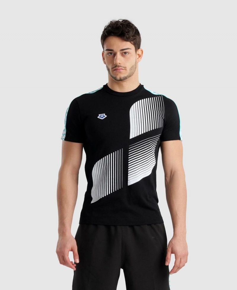 Arena Diamonds T-Shirt Svarta Vita | PAP70R-476