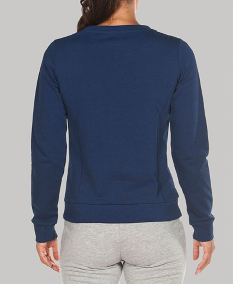 Arena Essential Crew Sweatshirt Marinblå | HUU13L-063