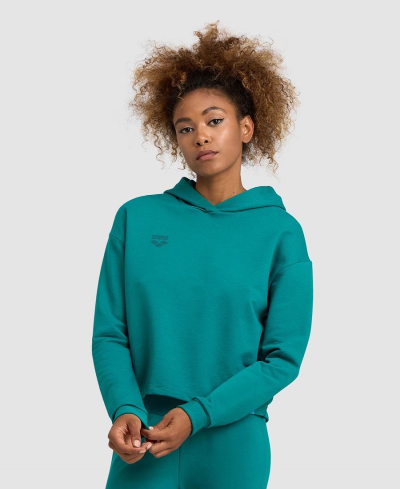 Arena Hooded Fleece Sweatshirt Gröna | KVI08O-296