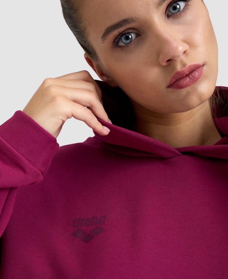 Arena Hooded Fleece Sweatshirt Röda | WAF56J-919