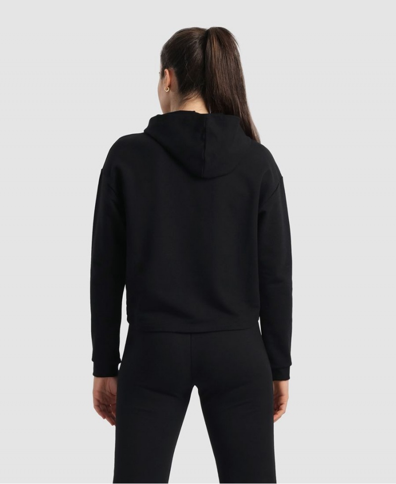 Arena Hooded Fleece Sweatshirt Svarta | CFN63W-166