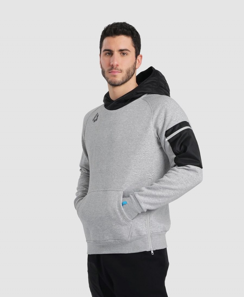 Arena Hooded Tech Sweatshirt Grå | STS68H-360