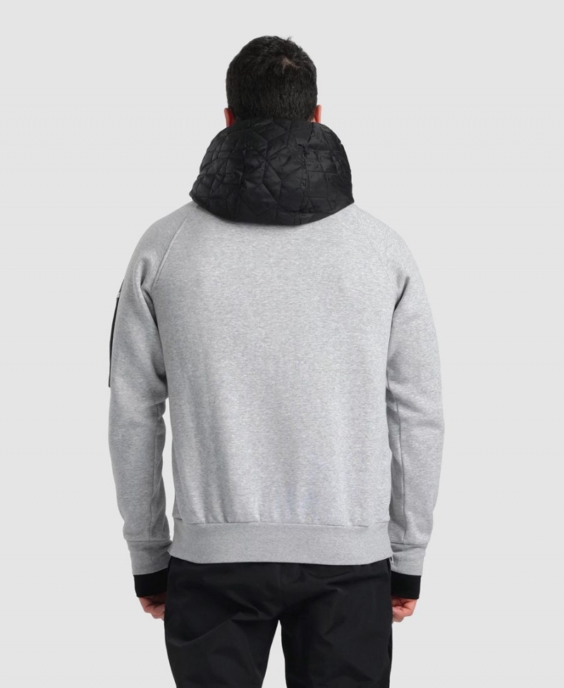 Arena Hooded Tech Sweatshirt Grå | STS68H-360