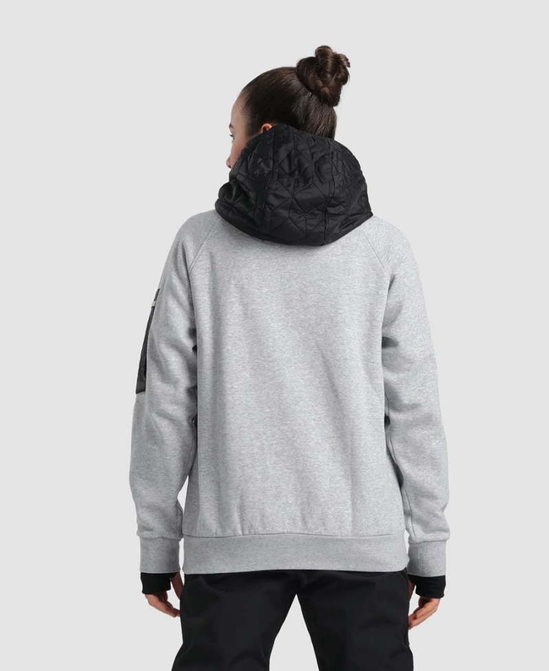 Arena Hooded Tech Sweatshirt Grå | STS68H-360