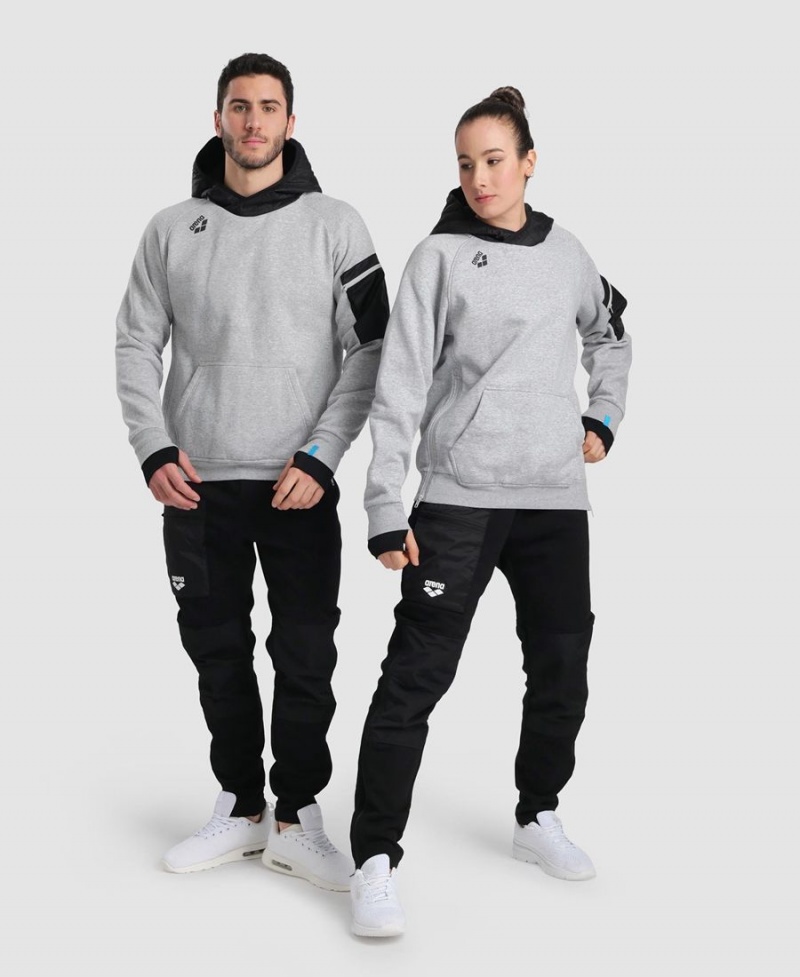 Arena Hooded Tech Sweatshirt Grå | STS68H-360