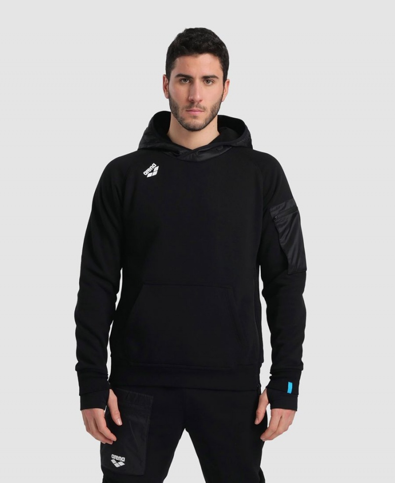 Arena Hooded Tech Sweatshirt Svarta | DWK39X-948