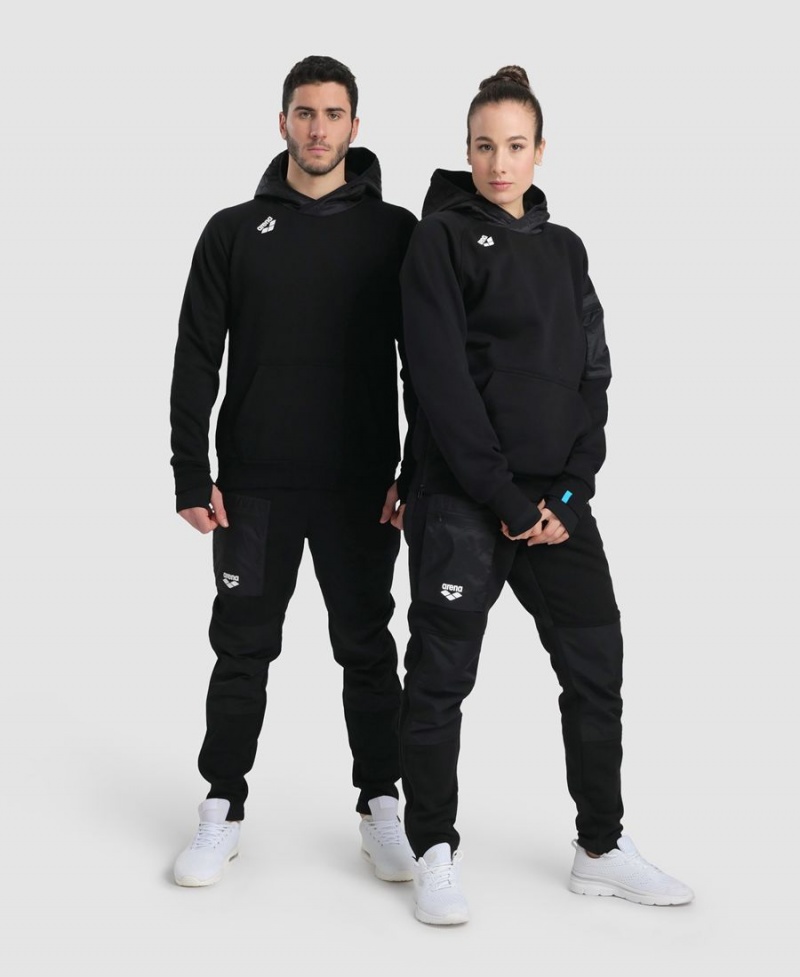 Arena Hooded Tech Sweatshirt Svarta | DWK39X-948