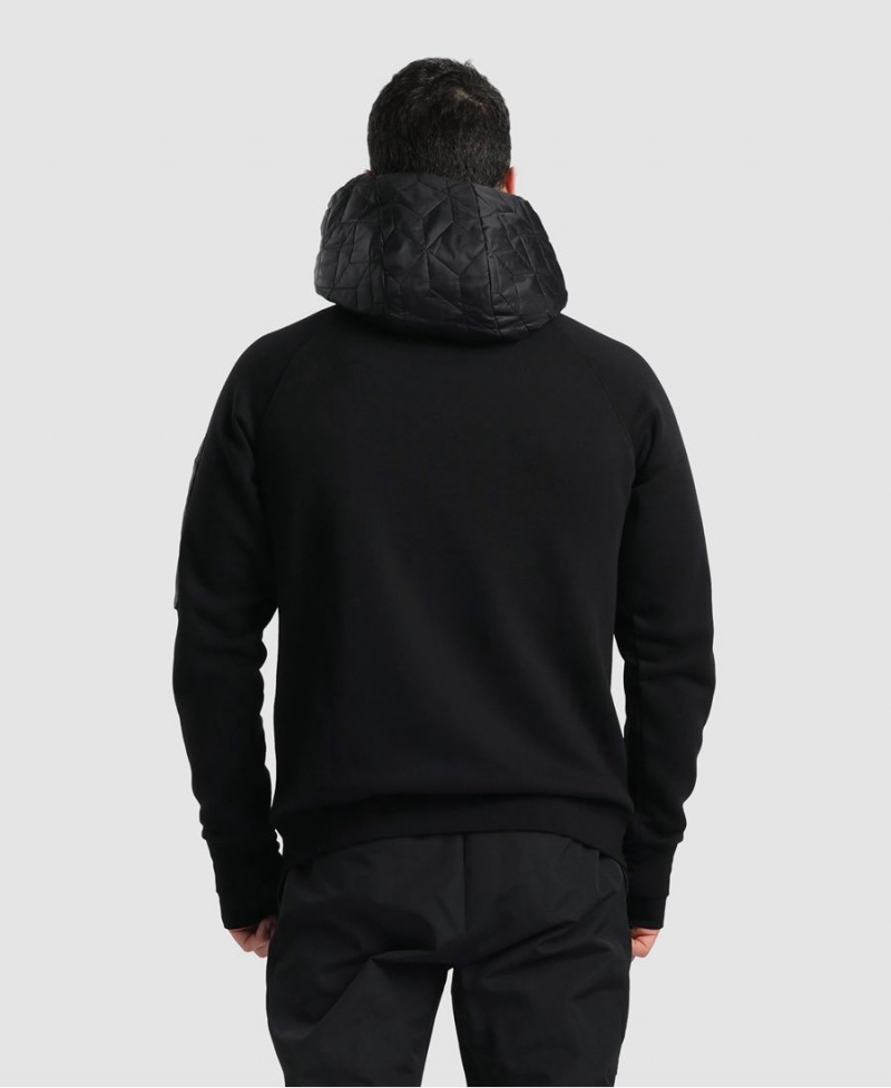 Arena Hooded Tech Sweatshirt Svarta | EQY52T-412