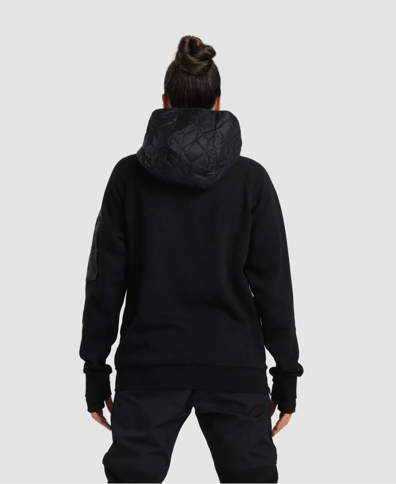 Arena Hooded Tech Sweatshirt Svarta | EQY52T-412