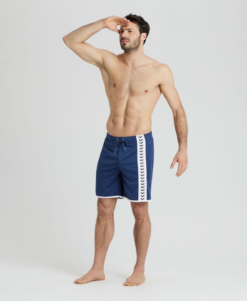 Arena Icons Beach Bermuda Shorts Marinblå Vita | SJC88Z-801