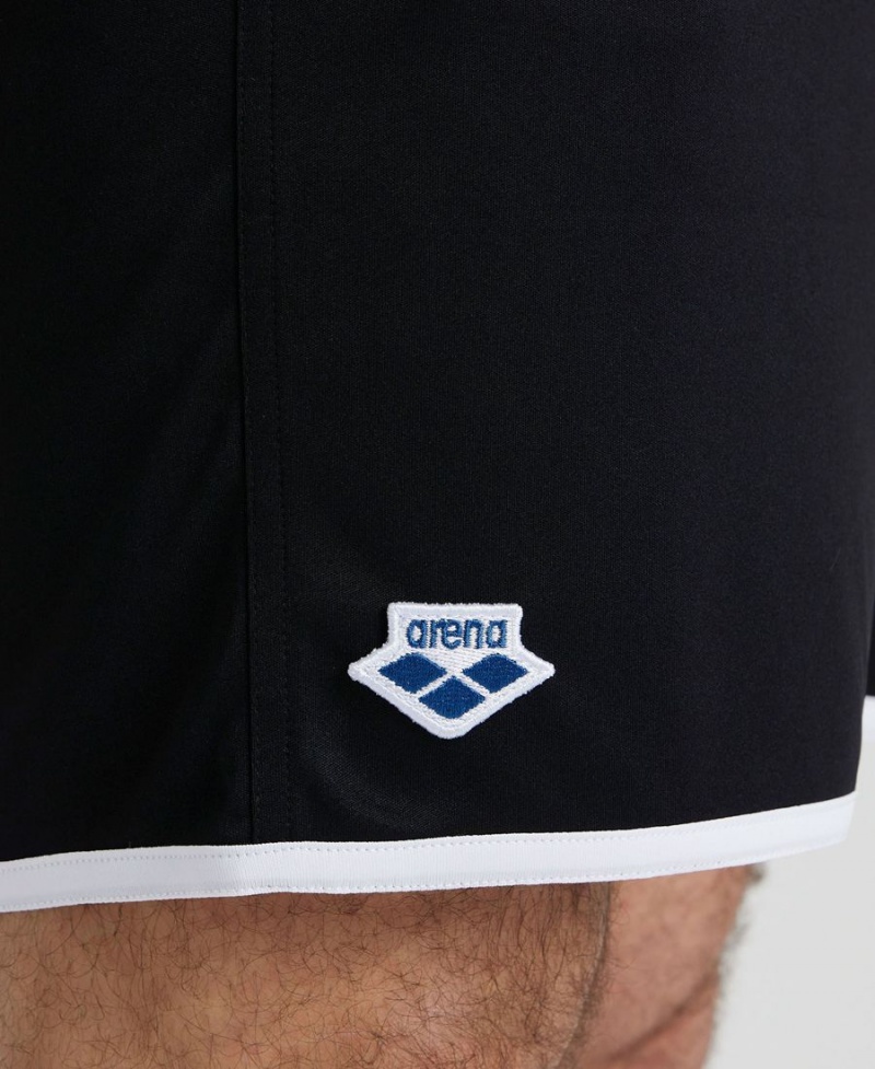 Arena Icons Beach Bermuda Shorts Svarta Vita | QKU08P-818