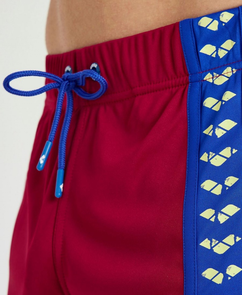 Arena Icons Beach Bermuda Shorts Vinröda Blå | XNP10W-832