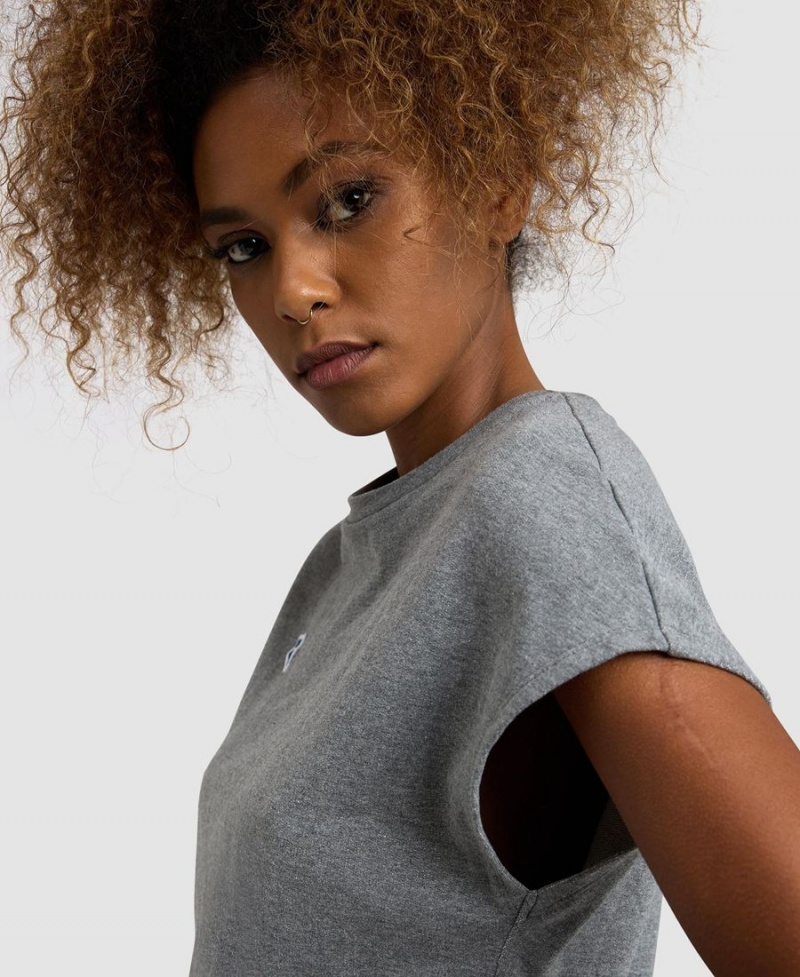 Arena Icons Crop T-Shirt Grå | FXC88B-323