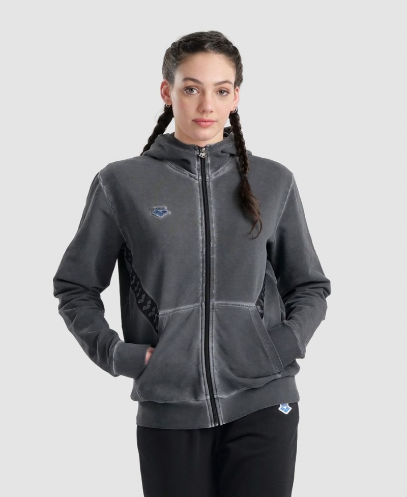 Arena Icons Hooded Jacka Grå | PCC28F-740