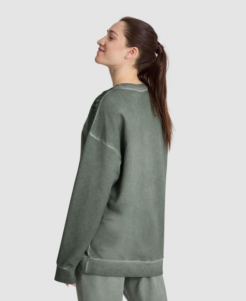 Arena Icons Oversize Sweatshirt Gröna | HEK26H-278