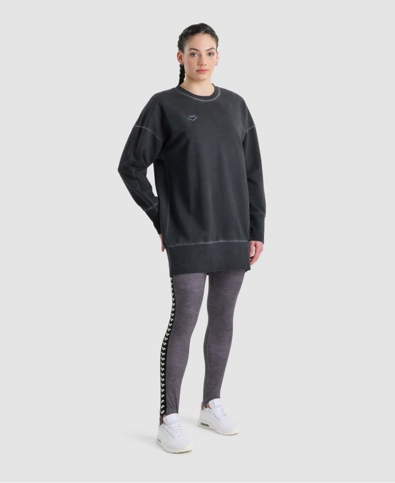 Arena Icons Oversized Crewneck Sweatshirt Grå | BFY50O-263