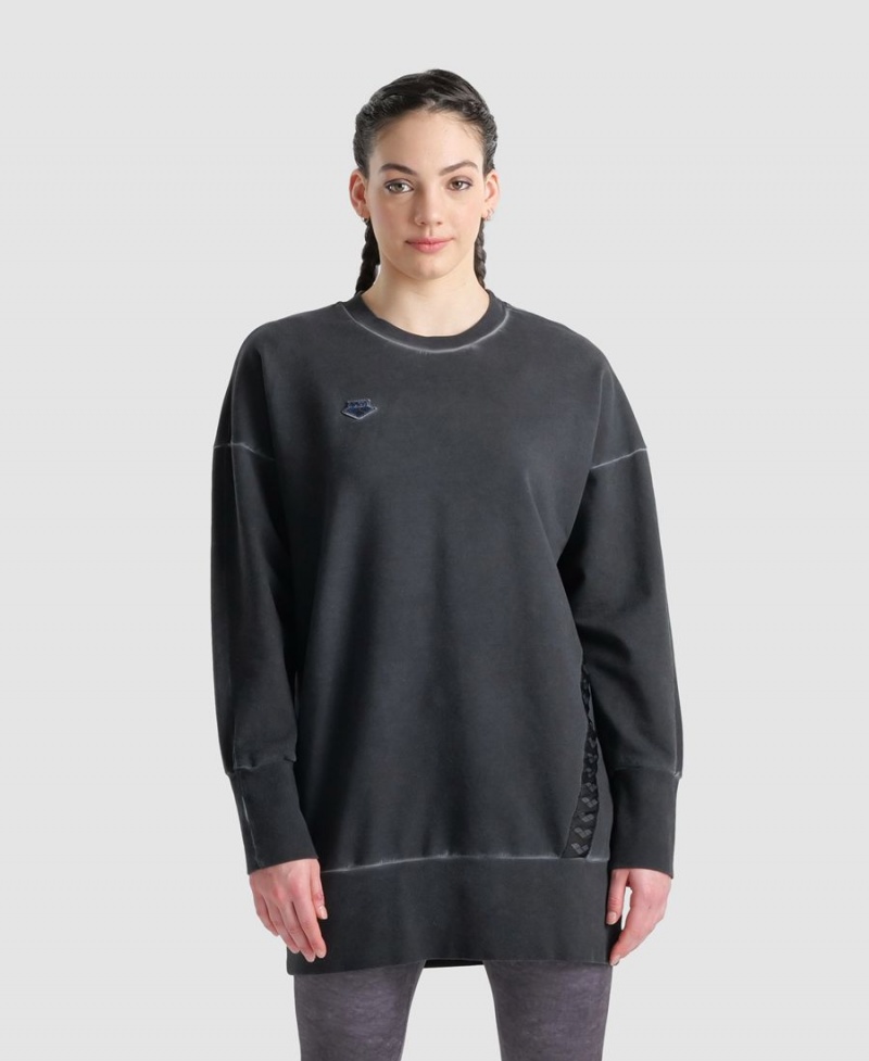 Arena Icons Oversized Crewneck Sweatshirt Grå | BFY50O-263