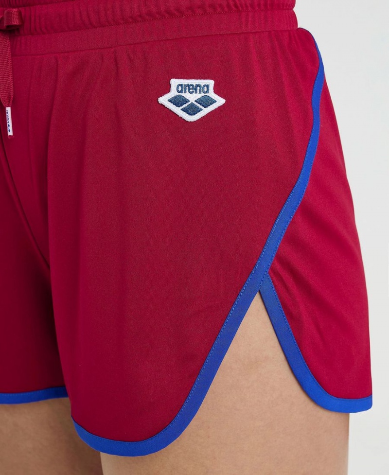 Arena Icons Taped Shorts Vinröda | GXM78E-549