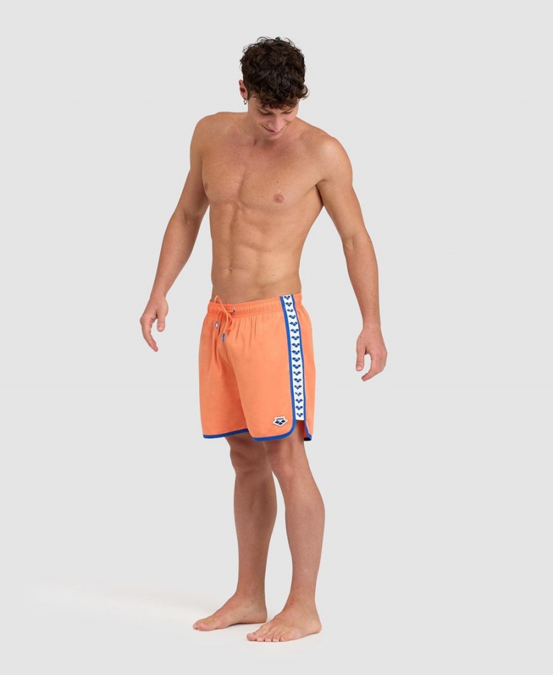 Arena Icons Team Stripe Shorts Orange Blå | BON27E-029