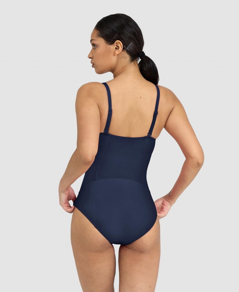 Arena Jenny BodyLift Light Cross Back Baddräkt Marinblå | HUT57U-835